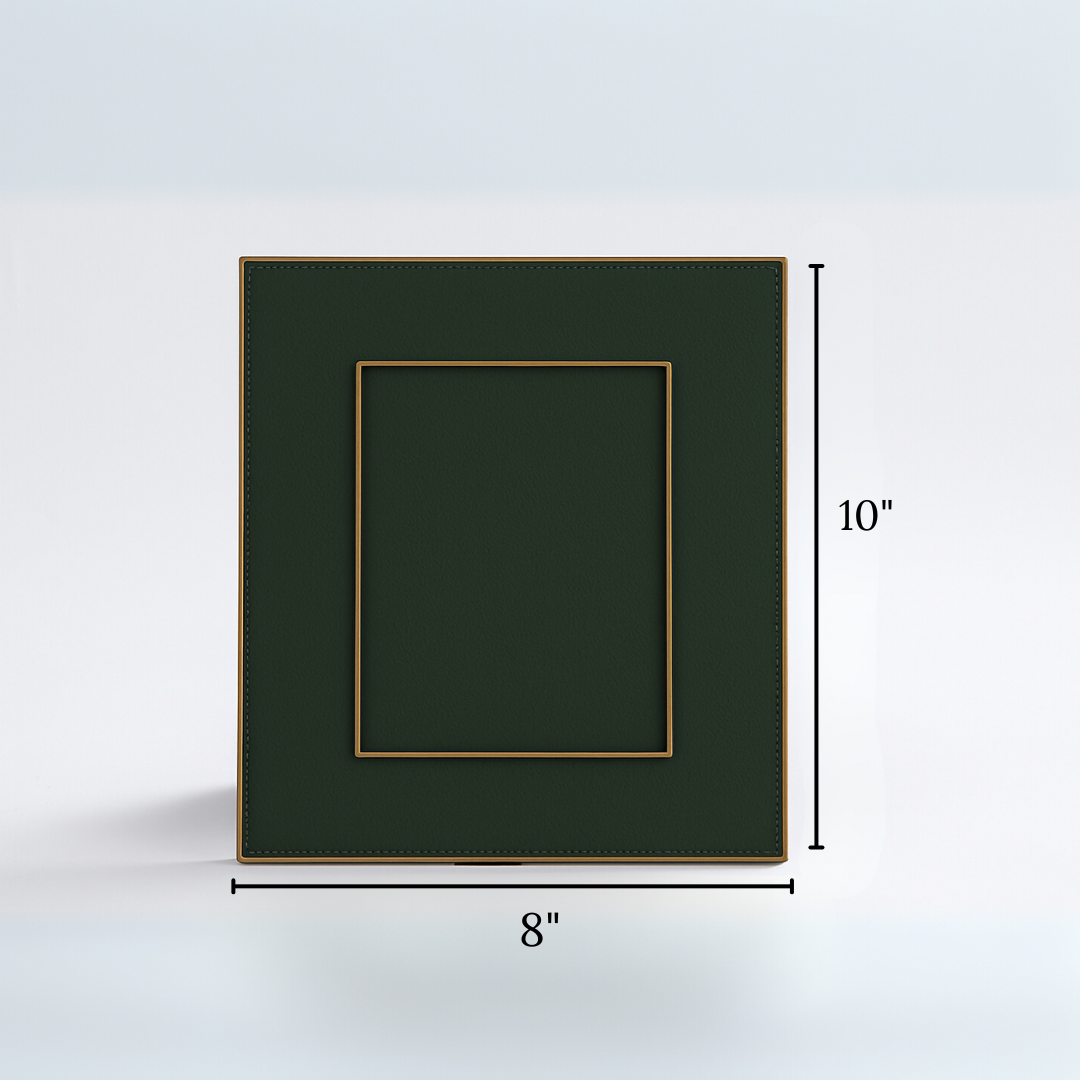 Green Faux Leather Photo Frame