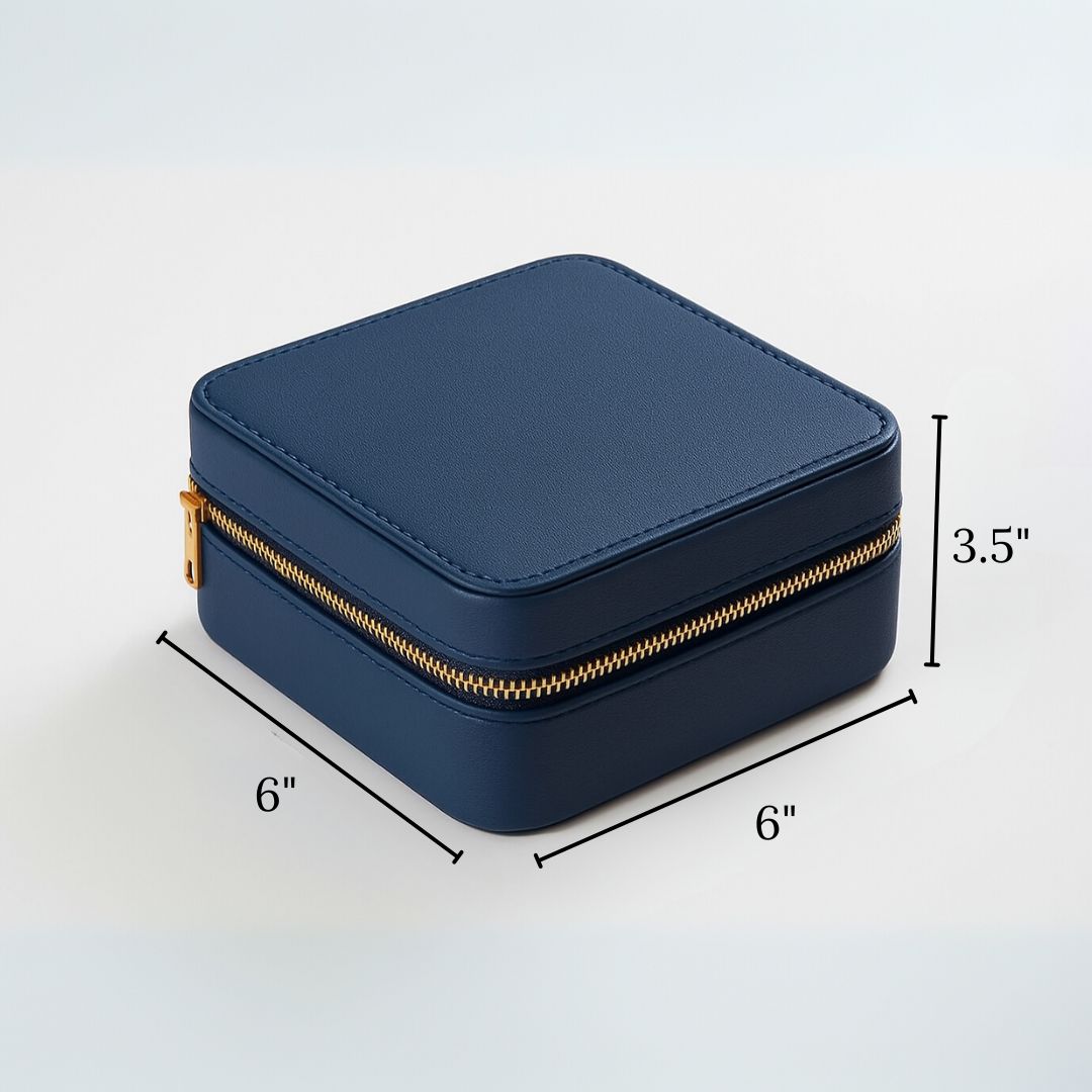 Blue Faux Leather Watch / Jewellery Box