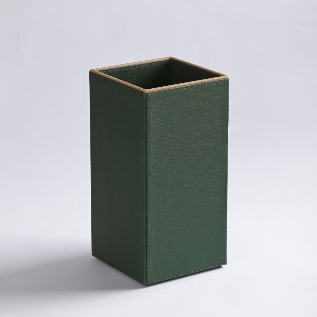 Green Faux Leather Dining Set for 4