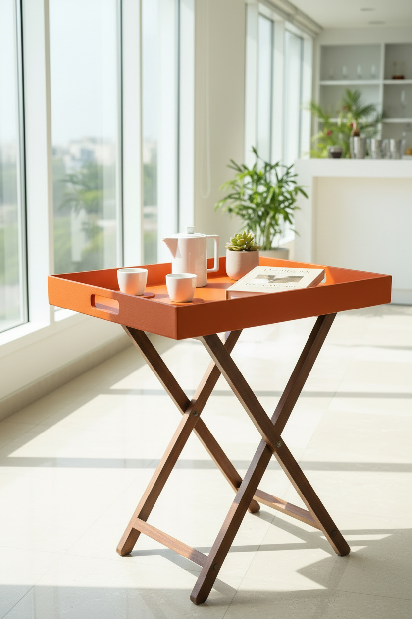Orange Butler Tray Table Small