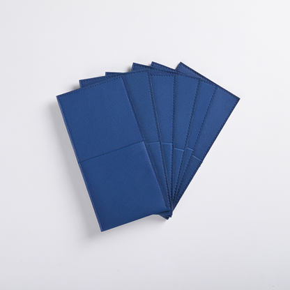 Blue Faux Leather Cutlery Holders