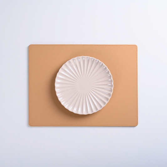Beige Faux Leather Placemats