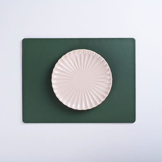 Green Faux Leather Table Placemat