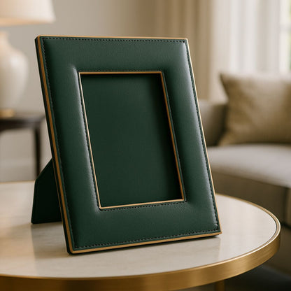 Green Faux Leather Photo Frame