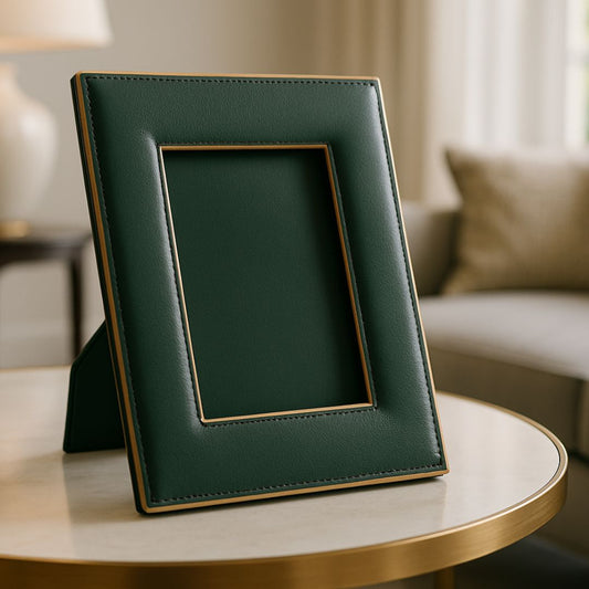 Green Faux Leather Photo Frame
