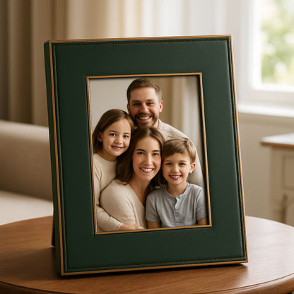 Green Faux Leather Photo Frame