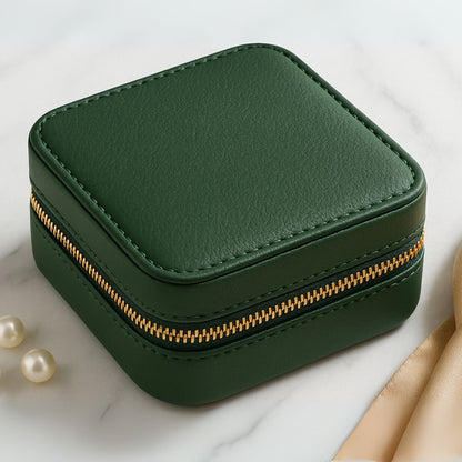 Green Faux Leather Watch / Jewellery Box
