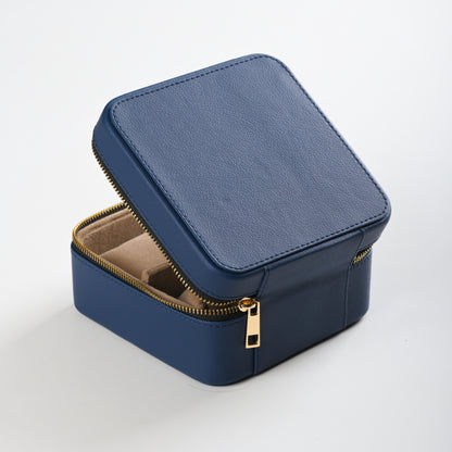 Blue Faux Leather Watch / Jewellery Box