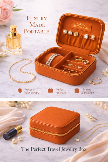 Orange Faux Leather Watch / Jewellery Box