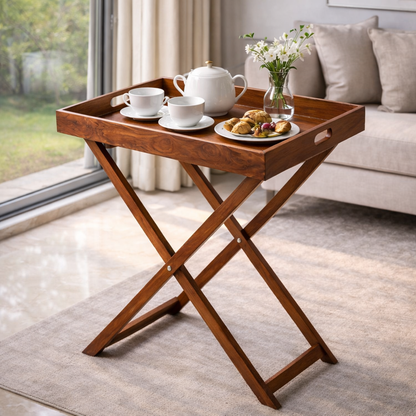 Wooden Butler Tray Table Large
