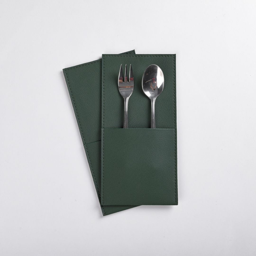 Green Faux Leather Dining Set for 4