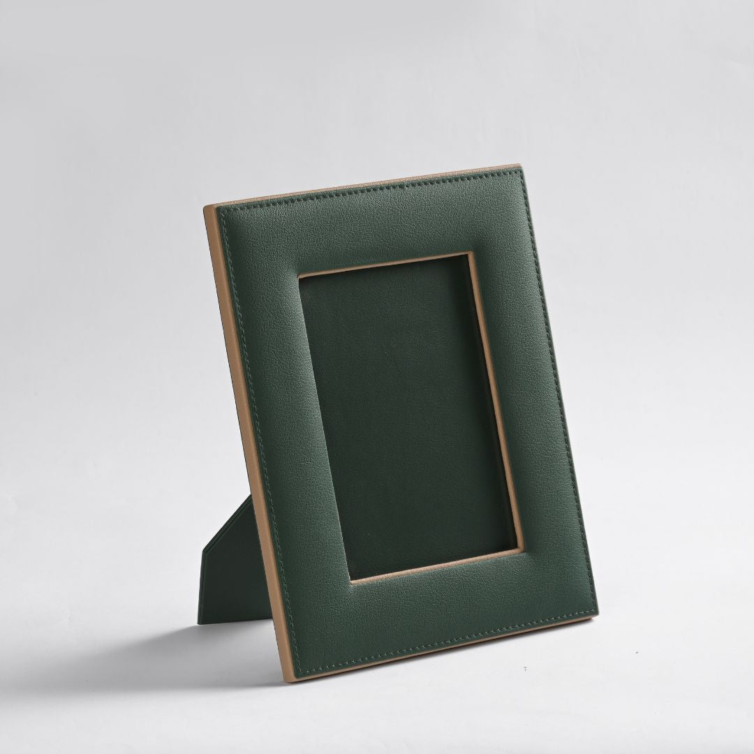 Green Faux Leather Photo Frame