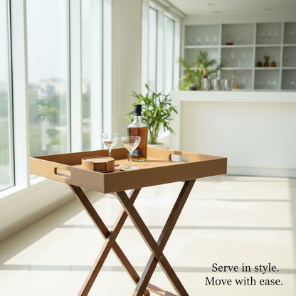 Beige Butler Tray Table Large
