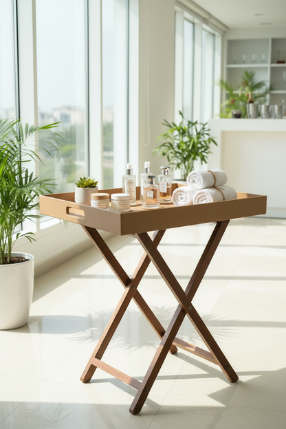 Beige Butler Tray Table Large