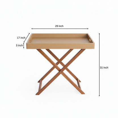 Beige Butler Tray Table Large