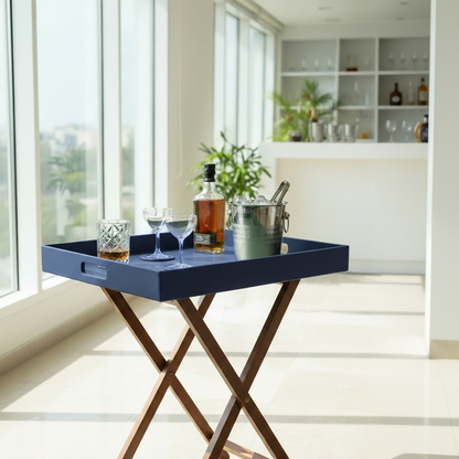 Blue Butler Tray Table Small