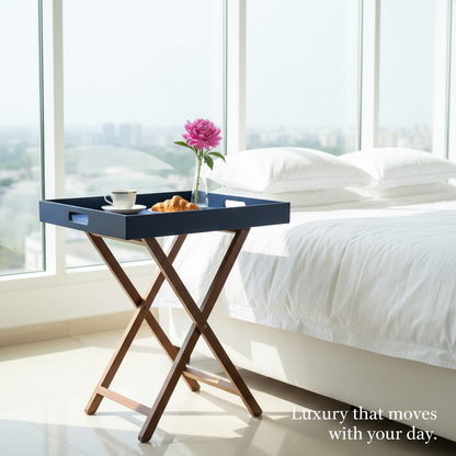 Blue Butler Tray Table Small