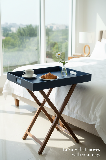 Blue Butler Tray Table Small