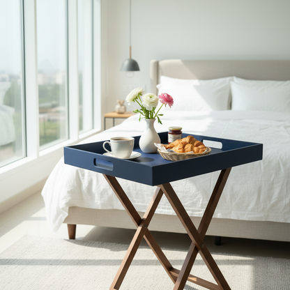 Blue Butler Tray Table Large