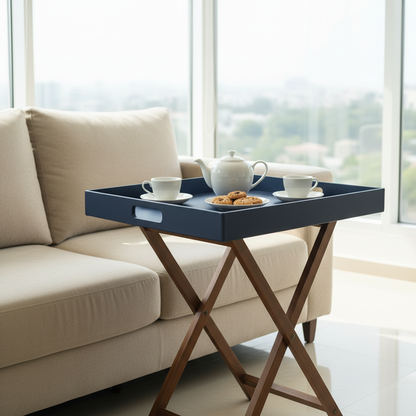 Blue Butler Tray Table Small