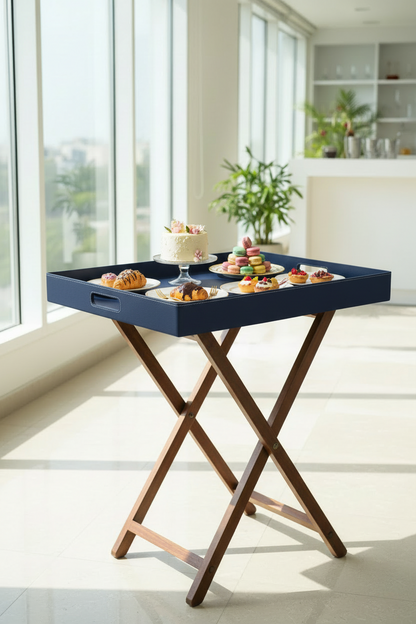 Blue Butler Tray Table Large