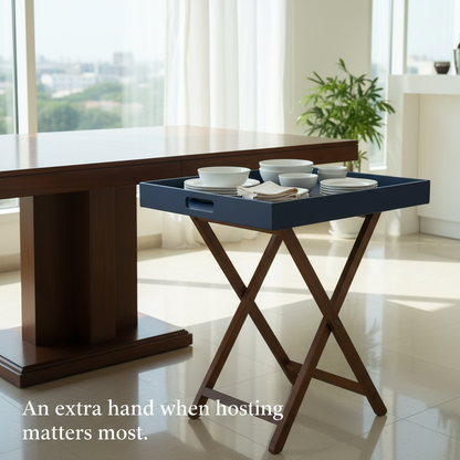 Blue Butler Tray Table Small