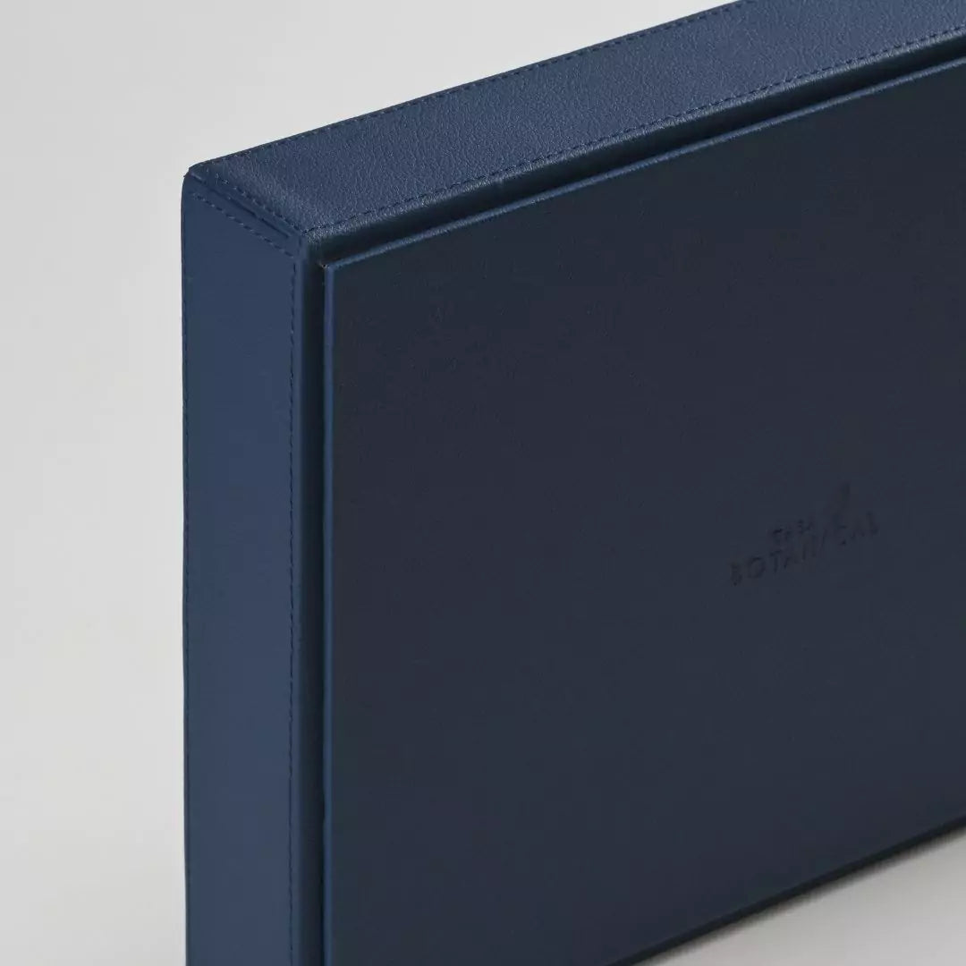 Blue Faux Leather Slot of 4 Stack Tray