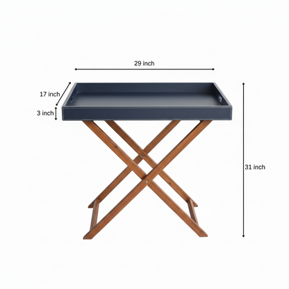 Blue Butler Tray Table Large