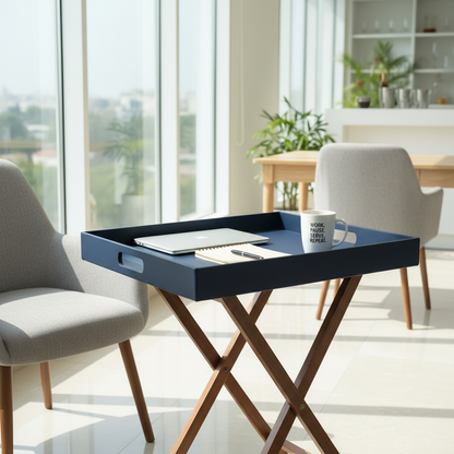 Blue Butler Tray Table Large