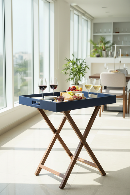Blue Butler Tray Table Small