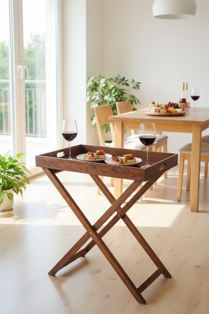 Wooden Butler Tray Table Large