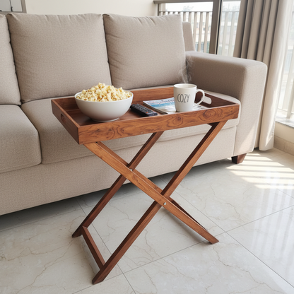 Wooden Butler Tray Table Large