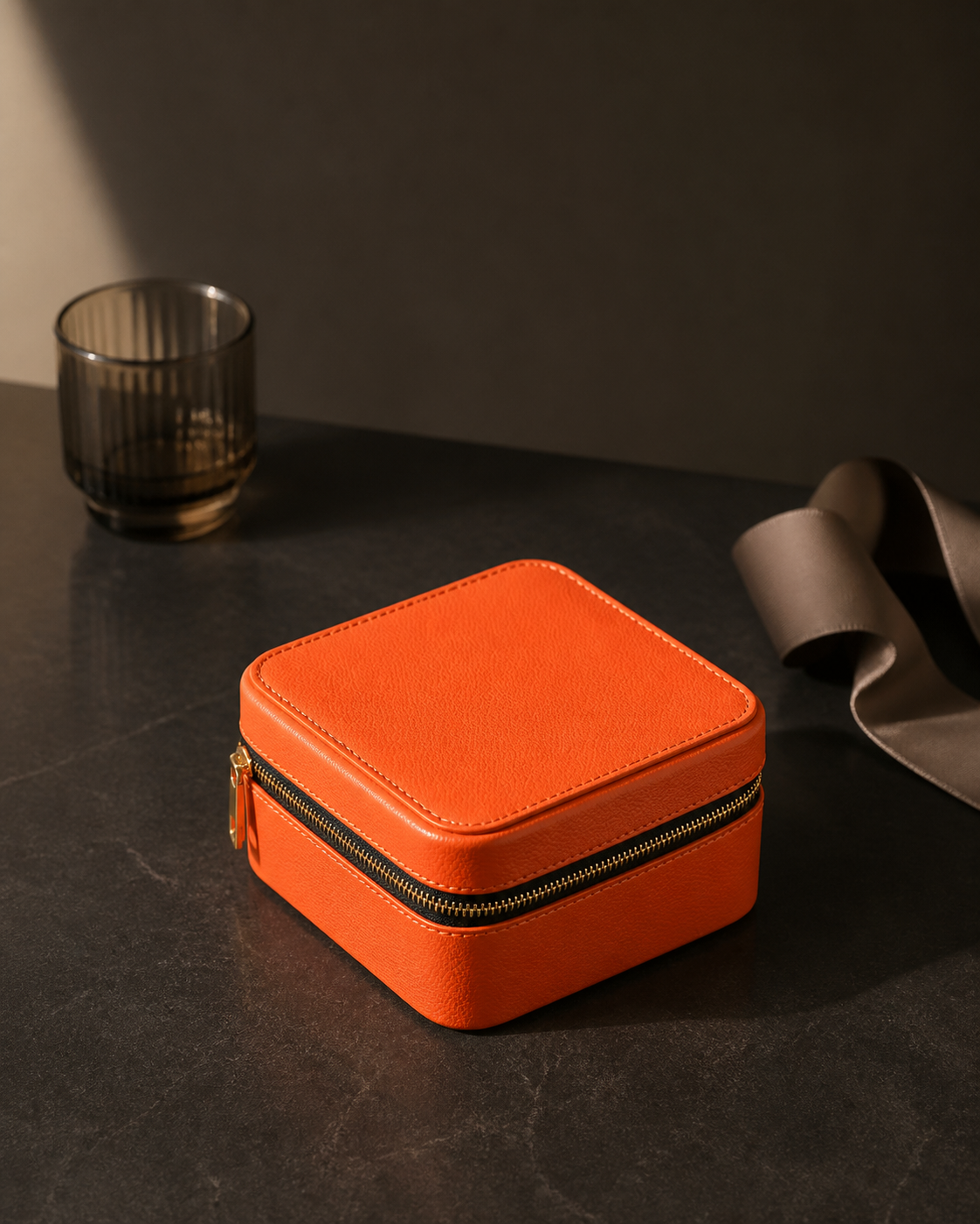 Watch and Jewellery Box in Mellow Apricot, editorial product view