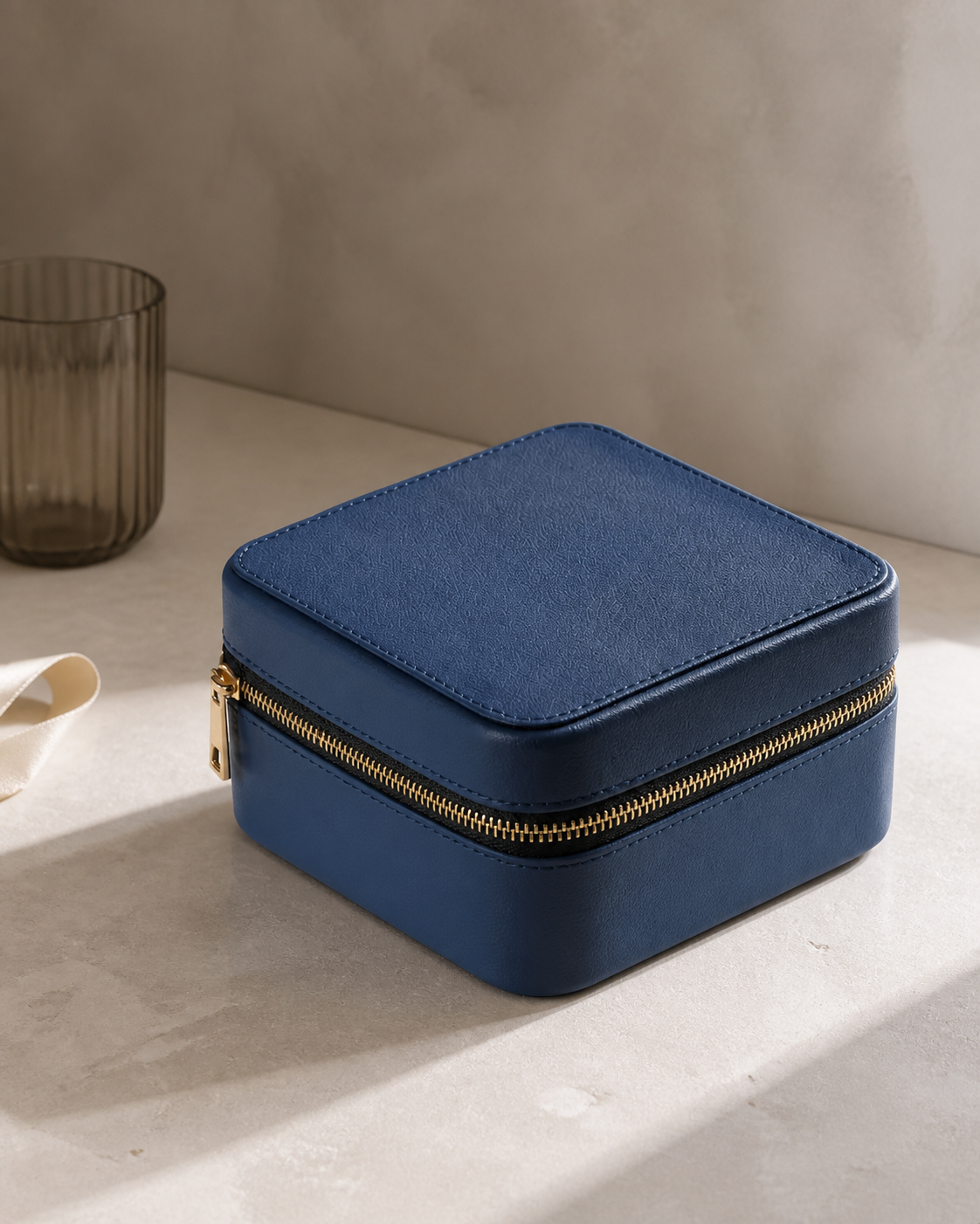 Watch and Jewellery Box in Blue, editorial product view
