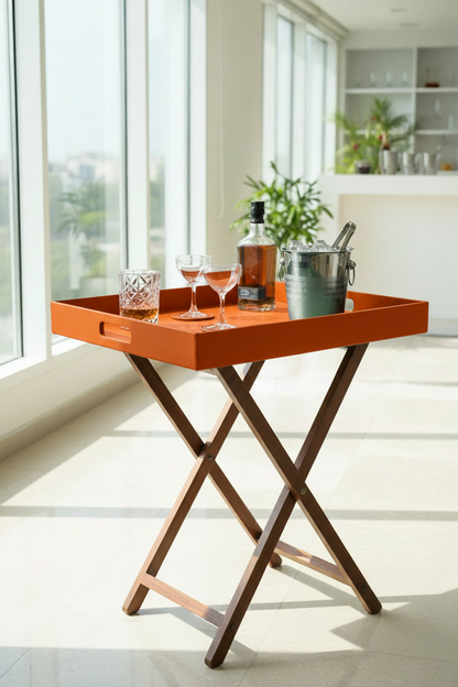 Orange Butler Tray Table Small
