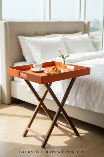 Orange Butler Tray Table Large
