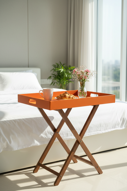Orange Butler Tray Table Large