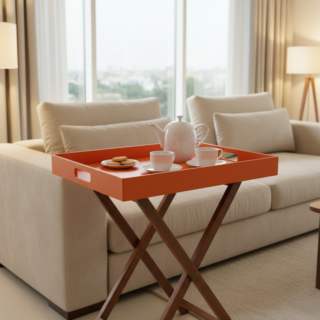 Orange Butler Tray Table Small