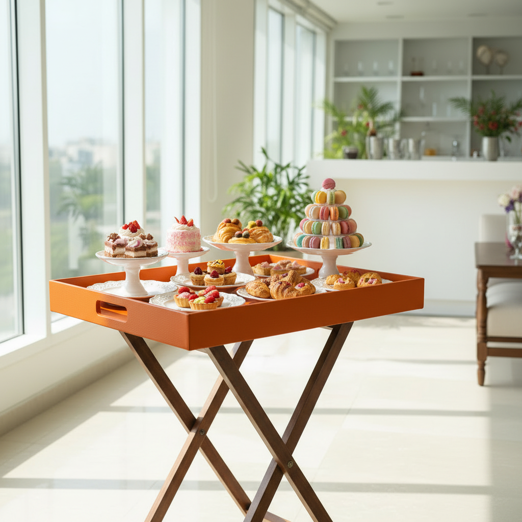 Orange Butler Tray Table Small