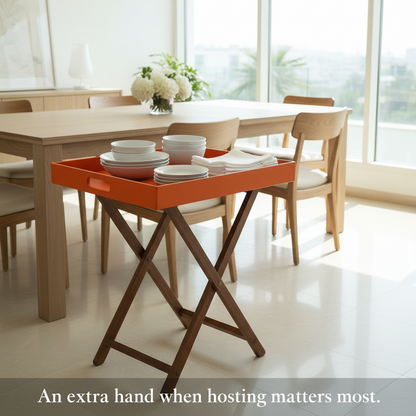 Orange Butler Tray Table Large
