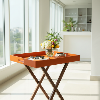 Orange Butler Tray Table Small