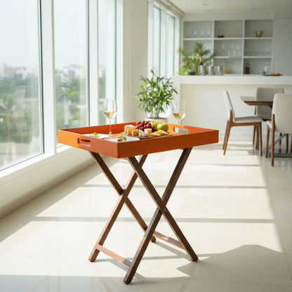 Orange Butler Tray Table Small