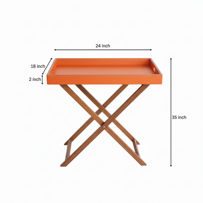 Orange Butler Tray Table Small
