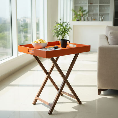 Orange Butler Tray Table Large