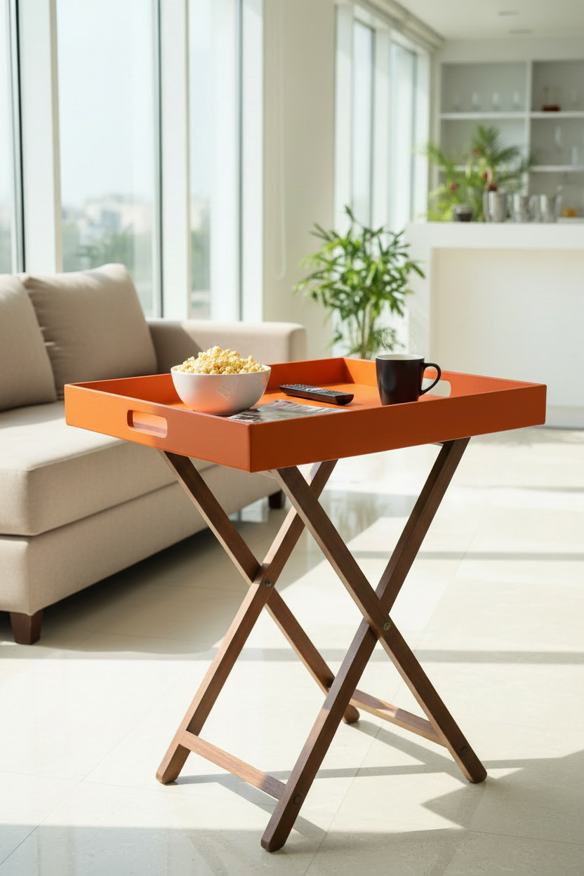 Orange Butler Tray Table Small