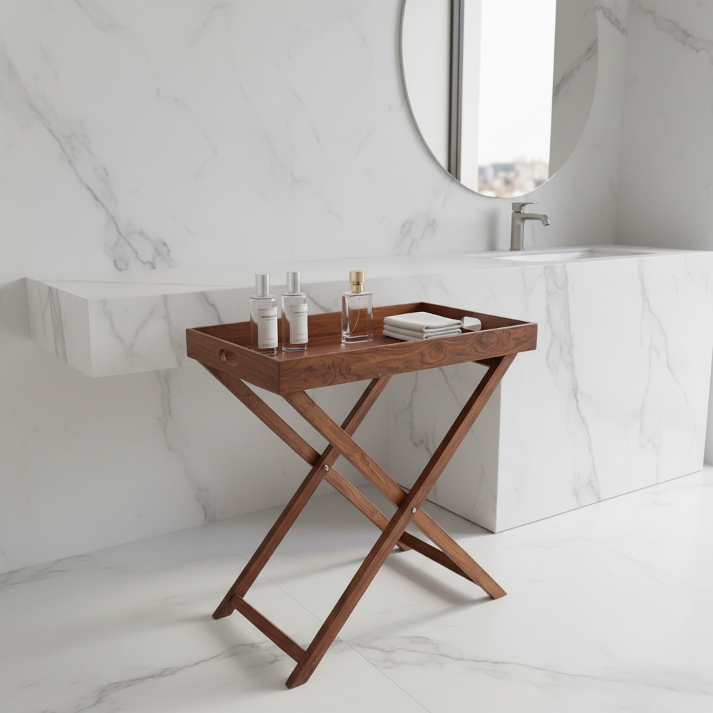 Wooden Butler Tray Table Large