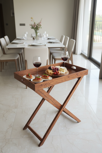 Wooden Butler Tray Table Large